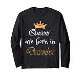 Queens Are Born in December Christmas Birthday Funny Lang