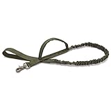 Taktische Leine Hund 2 Griff Schnellrelease Katze Hund Hund Tierleine Elastische Seil Militärisches Training Retractable (Color : Green)