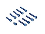 DIN Set: Aluminium-Schrauben, Innensechskant in Blau für Kupplungs- und Lichtmaschinendeckel Motor S51