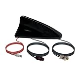 Vecys DAB DAB + Auto Antenne Haifischflosse FM/AM Radio Antenne Signal Booster Fakra F zu Fakra B Anschluss Autodach DAB Auto Digital Stereo Radio 5m RG174 Kabel für Fahrzeug Auto Digital R