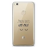 ZOKKO Schutzhülle für Huawei P8 Lite 2017, J'men unten Les Wimpern, weich, transparent, Tinte, Schw