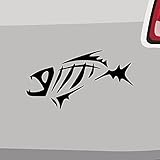 Autoaufkleber Fisch Piranha Tatoo -6 Größen- Sticker Hecht Aquarium Forelle JDM in 6 Größen und 21 Farb