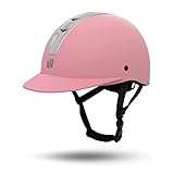 LIONCIANO Reitkappe Reiterhelm Unisex Jugend, Jugendlich Trendiger Verstellbarer Reiterhelm, Reithelm Kinder Mädchen und Damen, Schützen Sie die Sicherheit Reitbegeisterter(Silberrosa, M54-58cm)