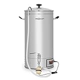 oneConcept Hopfengott Maischekessel - Heim-Brauset, Bierbrau-Anlage, 30 Liter, 30-140 °C, 500-2500 Watt, Umwälzpumpe, 4 programmierbare Brauschritte, Farbdisplay, Edelstahl, silb