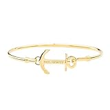 PAUL HEWITT Armreif Gold Damen Anchor Cuff - Damen Armreif offen, Armreifen Gold im maritimen Sty