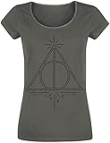 Harry Potter Deathly Hallows Frauen T-Shirt Khaki M 100% Baumwolle Fan-Merch, Filme, Hogw