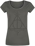 Harry Potter Deathly Hallows Frauen T-Shirt Khaki S 100% Baumwolle Fan-Merch, Filme, Hogw