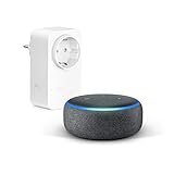 Echo Dot (3. Gen.), Anthrazit Stoff + Amazon Smart Plug (WLAN-Steckdose), Funktionert mit Alexa - Smart Home-Einsteigerpak