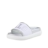 Buffalo Damen Pantoletten Randie, Damen Clogs,Slipper,Slides,Sandalen,Sommerschuhe,Freizeitschuhe,weiblich,Lady,Weiß (White Silver),41 EU / 7 U