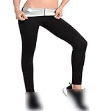 mnzncrfee Damen silberbeschichtete Jogginghose Fitness High Waist Tummy Control Workout Laufen Stretching Leggings,M