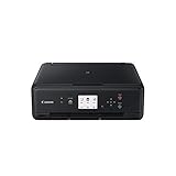 Canon PIXMA TS5050 Drucker Farbtintenstrahl Multifunktionsgerät DIN A4 (Scanner, Kopierer, Fotodruck, 4.800 x 1.200 dpi, WLAN, 5 separate Tinten, Apple AirPrint, Print App), schw