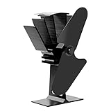 Freundlich 1 stück 2. Blade Wärmebetriebene Herd Lüfter Holz Burner Eco-Fan Leiste Energieeinsparung Home Effiziente Wärmeverteilung Kaminventilator Kaminzubehör (Color : Stove Fan)