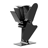 Freundlich 1 stück 2. Blade Wärmebetriebene Herd Lüfter Holz Burner Eco-Fan Leiste Energieeinsparung Home Effiziente Wärmeverteilung Kaminventilator Kaminzubehör (Color : Stove Fan)