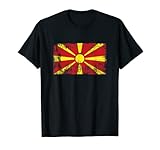 Mazedonien Flagge Mazedonische Fahne Geschenk Fußball-Fan T-S