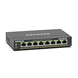 NETGEAR 8 Port PoE Gigabit Ethernet Plus Switch (GS308EPP) – mit 8 x PoE+ @ 123W, Desktop- oder Wandhalterung