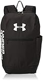 Under Armour Patterson Backpack, strapazierfähiger Tagesrucksack mit Laptopfach, wasserabweisender Laptop Rucksack mit viel Platz Unisex, Schwarz (Black / Black / White) , One S
