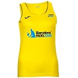 Barcelona Padel Tour | Funktionsshirt mit breiten Trägern | für Frauen | aus atmungsaktivem Micro-Mesh | Spezialdruck Padel | Sportbekleidung, gelb, M