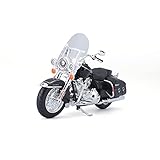 Bauer Spielwaren 2049728 Maisto Harley-Davidson FLHRC Road King Classic 2013: Motorradmodell 1:12, mit Lenkung, beweglichem Ständer und frei rollenden Rädern, schwarz (532322)