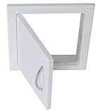 Wäscheschacht Türe in MDF-weiß - Anschluß eckig od. rund für Wäscheabwurf od. Wäscherutsche (Anschluß eckig, 30x30cm)