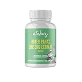Roter Panax Ginseng Extrakt 600 mg pro Verzehrmenge - Koreanischer Ginseng C. A. Meyer (200 vegane Kapseln)