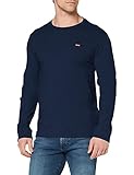 Levi's Herren Original HM Tee T-Shirt, Blau (Ls Cotton + Patch Dress Blues 0001), M