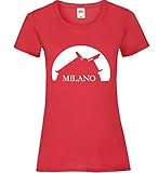 Stadion Mailand Frauen Lady-Fit T-Shirt Rot M