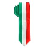 Italienische Flagge Krawatte - Italien Land Farben - Italienische Trikolore Grün Weiß Rot Krawatte - Mann oder Frau - Veranstaltung oder Kostü