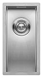 Kleines Spülbecken für Küche | MIZZO Quadro Edelstahlspüle 180-400 flächenbündig/Unterbau | Spüle k