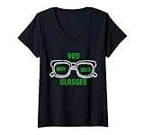 Damen You Need Brille Optiker Augenärzte Optometrist Optik T-Shirt mit V