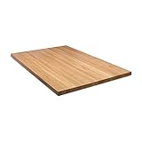 Rikmani Massivholzplatte Eiche Tischplatte Naturholz Esstisch Schreibtisch Arbeitsplatte Küche Eichenplatte Massiv Holzbrett Schreibtischplatte Holzplatte 60x60x3 cm hell (Classic)