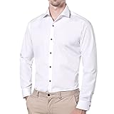 Wendler Hemd Herren Slim Fit I Premium Herren Hemd Slim Fit Langarm I Gr. 40 I Business-Hemd mit New Kent-Kragen aus 100% Baumwolle I Hochwertige Herren-Bekleidung I Made in Europe I Weiß