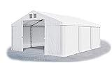 Das Company Lagerzelt 4x6m wasserdicht weiß Zelt 560g/m² PVC Plane ganzjährig Zelthalle Winter SD