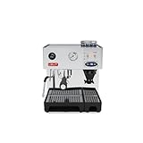 Lelit Anita PL042TEMD semi-professionelle Kaffeemaschine mit integrierter Kaffeemühle, ideal für Espresso-Bezug, Cappuccino und Kaffee-Pads - Edelstahl-Gehäuse – Doppeltes PID-Temperaturreg