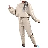 XUNN Zweiteiler Damen Jogginganzug Trainingsanzug Freizeitanzug für Frauen 2 Teilig Sportanzug Frauen Set Fitness Kapuzenpullover Hoodie Sweatshirt + Jogginghose Outfit Sportbekleidung Jogginganzug