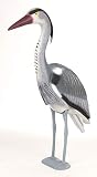 XL Reiher Fischreiher Gartendeko Teichdeko Reiherschreck Gartenfigur Teichvog