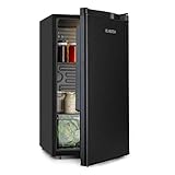 Klarstein Obsidian - Kühlschrank, Energieeffizienzklasse A+, Volumen: 91 Liter, innen und außen schwarz, 7 Kühlstufen, Gemüsefach, Geräuschentwicklung: 42 dB, schw