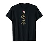 Musical Notes Shirt Santa Hat Christmas Musical Apparel T-S