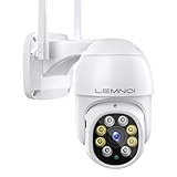 Lemnoi PTZ Überwachungskamera Aussen WLAN, 1296P WiFi IP Kamera Outdoor mit Automatische Verfolgung, Nachtsicht, Zwei-Wege-Audio, IP66 Wasserdicht, SD-Karten Speicher,