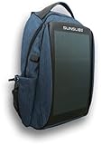Wasserdichter Laptop Rucksack mit intergriertem Solar Paneel, Outdoor Backpack Tasche für Damen und Herren zum schnellen Laden von Geräten mit einem externen USB Anschluss, b