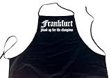 ShirtShop-Saar Frankfurt - Stand up for The Champions; Städte Schürze (Latzschürze - Grillen, Kochen, Berufsbekleidung, Kochschürze), schw