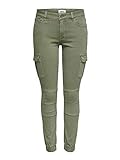 ONLY Damen Ankle Jeans Cargohose Missouri 15170889 Oil Green 42/32