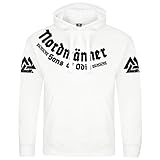 VALKNUT Männer Kapuzenpullover Nordmänner Wodan Göttervater (mit Rückendruck)