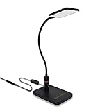 Touch Dimmare LED Tischleuchte Schwarz LED Schreibtischlampe LED Bürolampe Flexibel Metall, Energiesparen 5W SMD5630 LED Tageslicht 5000K von Enuotek