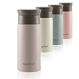 eppikan® Edelstahl Thermobecher- Isolierbecher, Kaffee-to-go Becher, 350 ml, 500 ml Travel Mug, Autobecher, eppiToGo, 100% auslaufsicher mit hygienischer 360°-Trinköffnung (Lavender Grey, 350 ml)