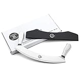 UTHANDO & PASSION 30 cm Wiegemesser/Pizzaschneider - 5 Jahre Garantie - Kraftsparend & Schnell – Premium: Profi Wiegemesser + Kling