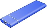 External Hard Drive 1TB 2TB High Speed Type-C/USB 3.1 Portable Hard Drive External HDD Portable External Hard Drive 1TB 2TB for Mac, PC,Laptop (2TB Blue)