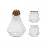 zenglingliang Glaskrug/Glaskanne Wasserkocher Glasschalen Geometrisches Glas Kaltwasserkanne Set Set Tasse Trinkwaren Einfache Haushalt Safttopf Wasserkrug Wasserkrug/Glask