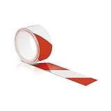 Tape-King [33m x 50mm] Bodenmarkierungsband rot-Weiss selbstklebend I Bodenklebeband zur Boden- und Sicherheitsmarkierung I Markierungsband, Klebeb