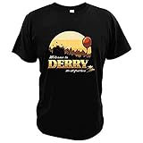 It Horror Movie Tshirt Pennywise Balloons Welcome to Derry Tops 100% Cotton T S