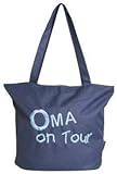 Fan-O-Menal Umhängetasche mit Einstickung dunkelblau- Oma on Tour - 08974 - Eikaufstasche Bag